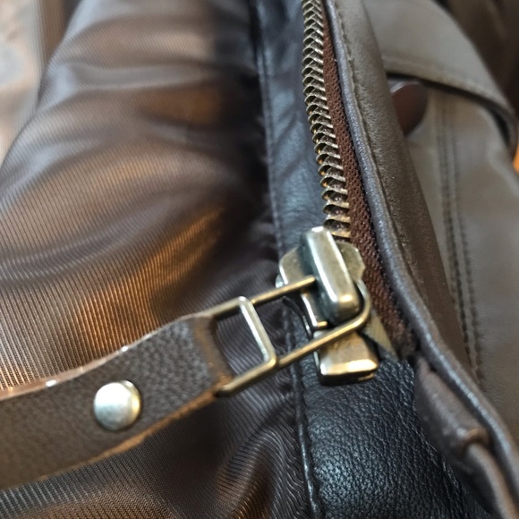 Women’s Large, Brown, Long, Leather Jacket - Picture 12 of 12